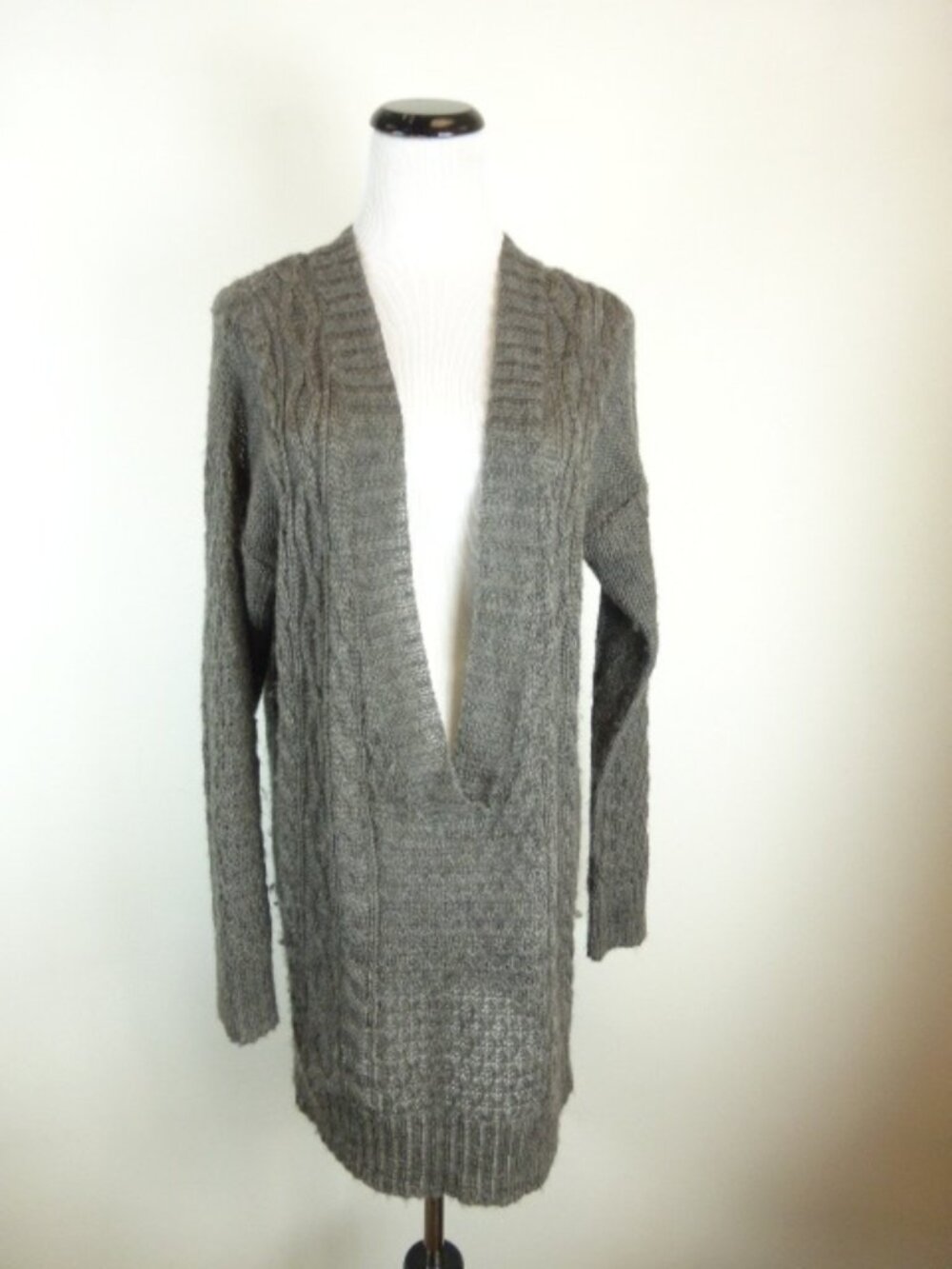 JOIE ALPACA WOOL deep V NECK SWEATER MINI Dress M
